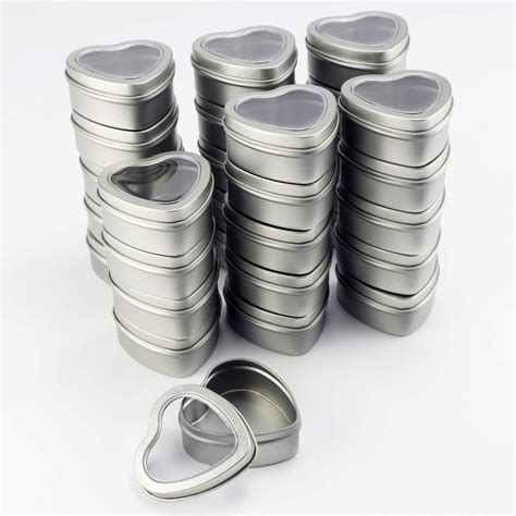 Square Metal Tins with Window Lids by Celebrate It, 